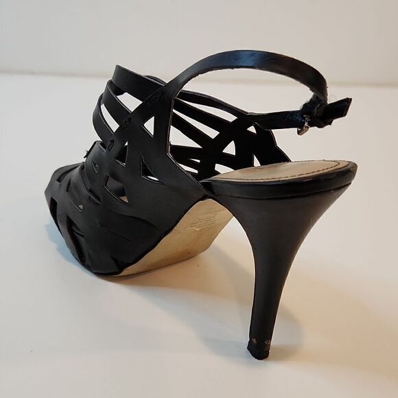 Marc Fisher Stappy Open Toe Heels Black Women's Sz 8M NICE! - Picture 8 of 15